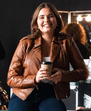 Off Campus Hannah Wells Brown Leather Jacket