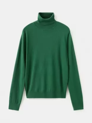 Turtleneck Slim Fit Jumper Bottle Green