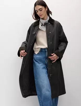 Cotton Rich Collared Utility Car Coat