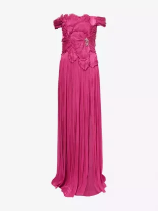 Isla Floral-Embellished Maxi Dress