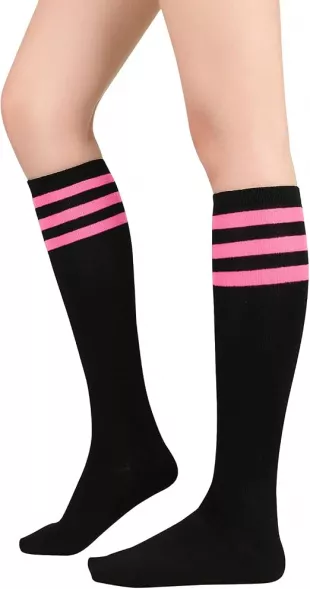 Knee High Striped Socks for Sports