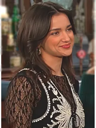 Vico Escorcia Days Of Our Lives S62 Black Embroidered Vest