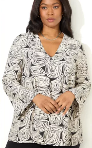 Paisley Split Sleeve Blouse