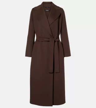 Poldo virgin wool wrap coat
