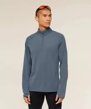 Running Elite 1/4 Zip in Titanium Blue