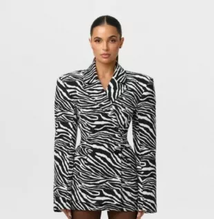 Suiting Zebra Jacquard Blazer