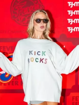 Sophie Cunningham Kick Rocks White Sweatshirt
