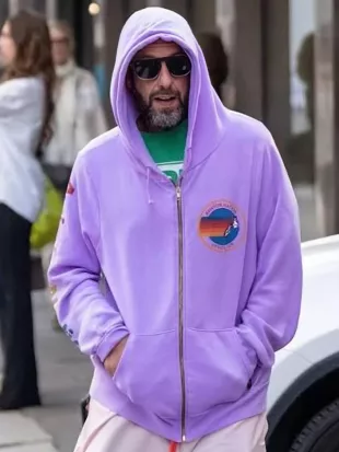 Adam Sandler Milan Fashion Week Purple Hoodie