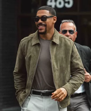 TIFF 2026 Aaron Pierre Olive Green Jacket