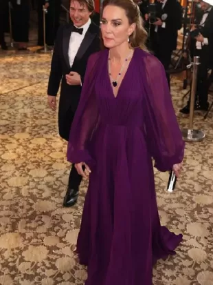 Digger Global Premiere Kate Middleton Purple Dress