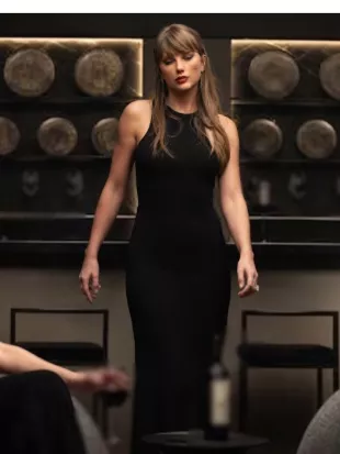 Taylor Swift Patient Zero 2026 Black Midi Dress