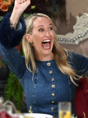 The Traitors New Blood 2026 Abbey Benjamin Blue Denim Dress