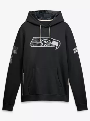 Seattle Seahawks 2026 Salute to Service Sideline Black Hoodie
