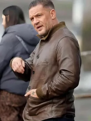 Mobland S02 Tom Hardy Brown Leather Jacket