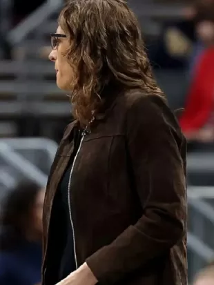 Stephanie Indiana Fever Brown Suede Jacket