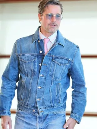 Brad Pitt 74th International Film Festival Denim Jacket