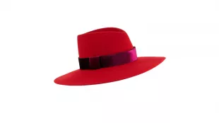 Harlowe Wool Panama Hat W/ Velvet Ribbon