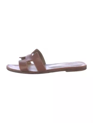 Oran Leather Slides