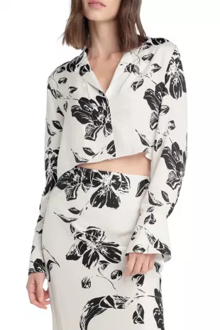 The Cropped Lily Print Top