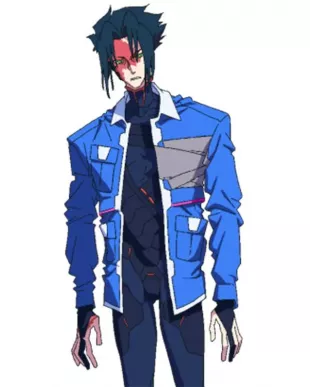 Cyberpunk Edgerunners 2 D Blue Utility jacket