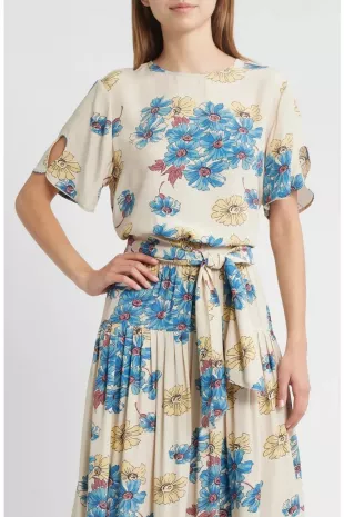 The Mandolin Floral Top