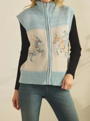 The Traitors New Blood Kriste Lewis Horse Sweater Vest
