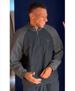 Kylian Mbappe Grey Track Jacket