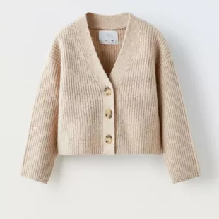 Cropped Knit Cardigan