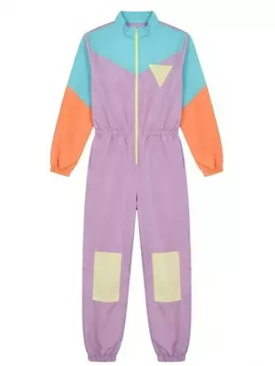 Halloween Vintage 80s Colorblock Jumpsuit