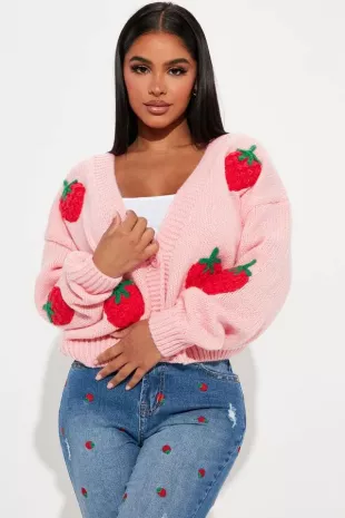 Berry Sweet Strawberry Cardigan