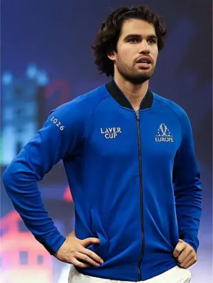 Laver Cup 2026 Carlos Alcaraz Blue Zip-Up Jacket