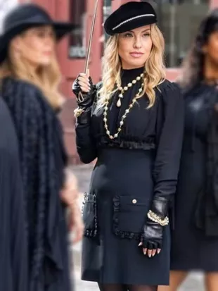 American Horror Story S13 Leslie Grossman Ruffle Dress