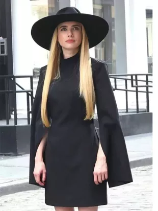 American Horror Story S13 Emma Roberts Flare Sleeves Dress