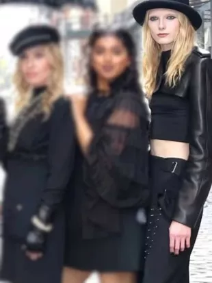American Horror Story 2026 Alex Consani Trench Crop Jacket