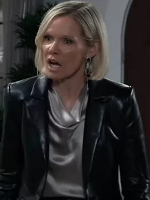 General Hospital 2026 Maura West Leather Blazer