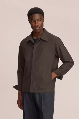 Zander Pinstripe Shirt Jacket
