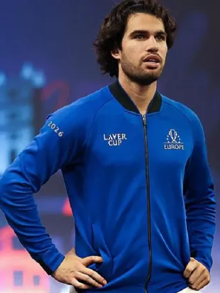 Laver Cup 2026 Carlos Alcaraz Blue Track Jacket