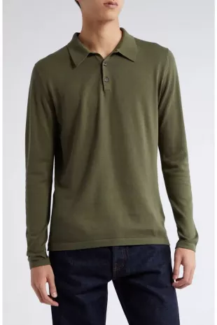 Long Sleeve Sea Island Cotton Polo