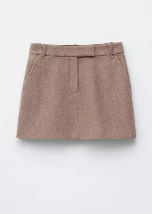 Wool Mini Skirt