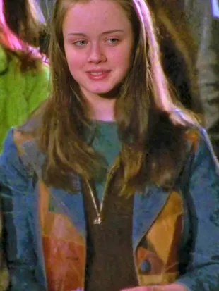 Gilmore Girls S01 Alexis Bledel Leather Patchwork Denim Jacket