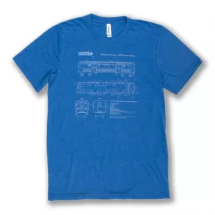 El Train Blueprint Schematic Tee