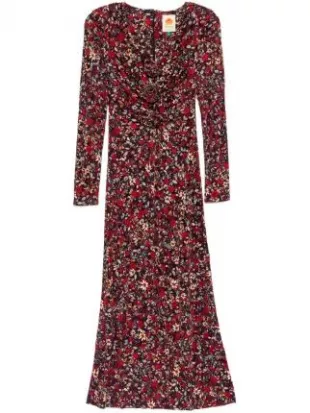 Long Sleeve Knot Midi Dress