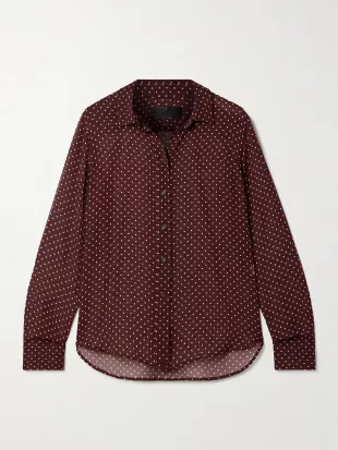 Gaia Polka-dot Silk Shirt