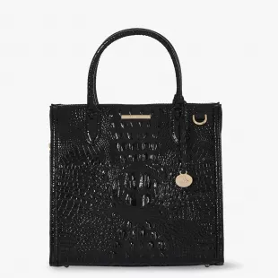 Caroline Melbourne Embossed Leather Satchel