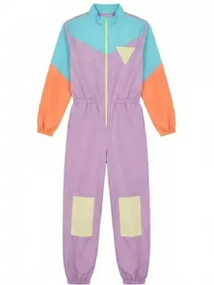 Vintage 80s Colorblock Jumpsuit