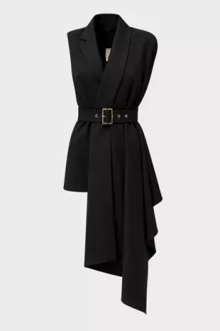 Asymmetrical Sleeveless Blazer