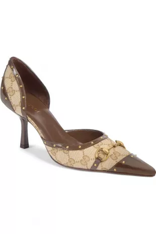 Christy Horsebit Pump in Rope Beige