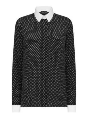 Drew Barrymore Show 2026 Pierce Brosnan Black Polka Dot Shirt