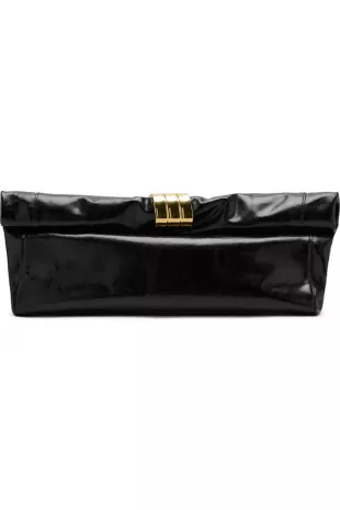 Starring Hailey Bieber Metallic Detail Clutch