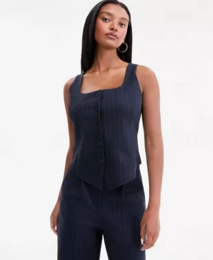 Pinstriped Vest